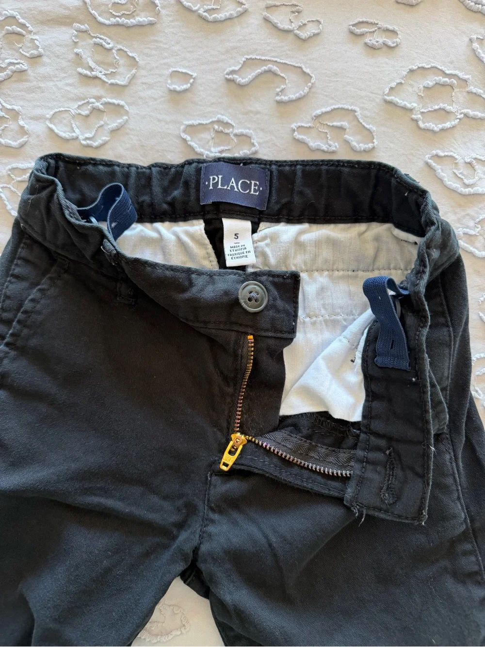 The Children's Place Boys Chino Pants Bundle (2 Pairs) Khaki Tan Black Size 5